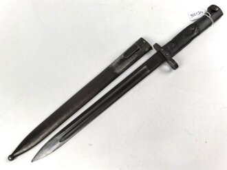 Seitengewehr VZ24 mit Laufring. Reste von grünem Lack auf der Scheide, keinerlei Markierungen
