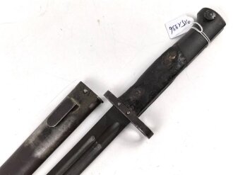Seitengewehr VZ24 mit Laufring. Reste von grünem Lack auf der Scheide, keinerlei Markierungen