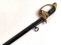 Preussen, Infanterie Offiziers Degen IOD Modell 1889 in Luxusausführung. Guter Gesamtzustand, die Scheide alt überlackiert. das Klappgefäß bleibt nicht am Griffstück, sondern klappt in seine jetztige Form zurück.