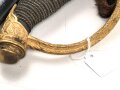 Preussen, Infanterie Offiziers Degen IOD Modell 1889 in Luxusausführung. Guter Gesamtzustand, die Scheide alt überlackiert. das Klappgefäß bleibt nicht am Griffstück, sondern klappt in seine jetztige Form zurück.