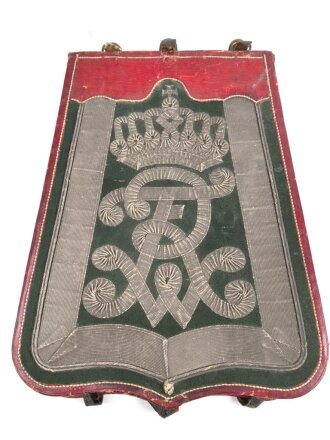 Preussen, Säbeltasche als Fotoalbum. " Dem Premier Lieutenant von Francken dse Offizier Corps des 2. Westfälischen Husaren Regiments Nr. 11"