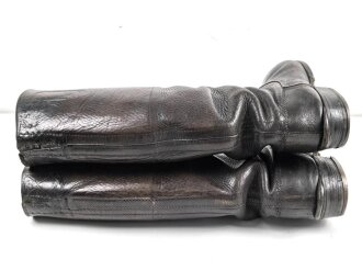 Paar Mannschaftsstiefel für berittene der Wehrmacht. Kammerstück in gutem Gesamtzustand, Leder weich, Sohlenlänge knapp 29cm