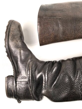 Paar Mannschaftsstiefel für berittene der Wehrmacht. Kammerstück in gutem Gesamtzustand, Leder weich, Sohlenlänge knapp 29cm