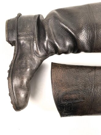 Paar Mannschaftsstiefel für berittene der Wehrmacht. Kammerstück in gutem Gesamtzustand, Leder weich, Sohlenlänge knapp 29cm