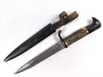 1. Weltkrieg, Grabendolch für Offiziere, Hersteller Eickhorn Solingen. Originallack
