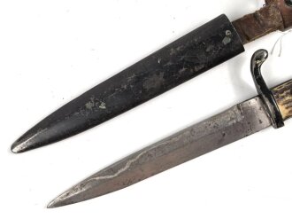 1. Weltkrieg, Grabendolch für Offiziere, Hersteller Eickhorn Solingen. Originallack