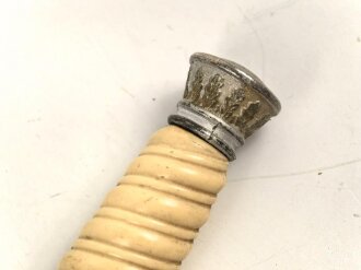 Dolch für Offiziere des Heeres, saubere Klinge von Höller Solingen. Vor langer Zeit silbern lackiert.