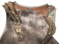 Frankreich, Eiserner Kürass. Das Vorderteil mit Beschuss, der Rücken  markiert " Manufactur de Chatelleraut 1852.  Der Rücken etwas größer als die Brust