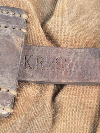Kürassier Regiment von Seydlitz No. 7, Paar Packtaschen  mit Hilfspacktaschen. Original zugehörig, die Deckel der Packtaschen vor langer Zeit abgeschnitten. Ungereinigt.