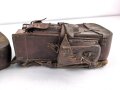Kürassier Regiment von Seydlitz No. 7, Paar Packtaschen  mit Hilfspacktaschen. Original zugehörig, die Deckel der Packtaschen vor langer Zeit abgeschnitten. Ungereinigt.