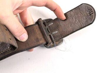 1. Weltkrieg, Mannschaftskoppel für Berittene. Kammerstück von 1914 in gutem Zustand, Gesamtlänge 108cm