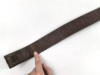 Kaiserreich, Mannschaftskoppel für Berittene. der Riemen defekt, ungereinigt, Gesamtlänge 105cm