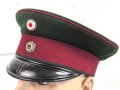Bayern, Schirmmütze für einen Offizier im 2. Chevaulegers Regiment „Taxis“ Regensburg. Eigentumstück, getragen,  in gutem Gesamtzustand