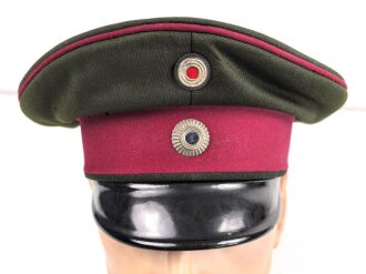 Bayern, Schirmmütze für einen Offizier im 2. Chevaulegers Regiment „Taxis“ Regensburg. Eigentumstück, getragen, leichter Mottenschaden im Bund
