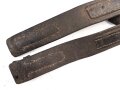 Kavallerie oder bespannte Artillerie, Paar Lederriemen jeweils 33cm, ungereinigt
