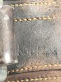 Brustblatt zum Sielengeschirr 25 der Wehrmacht , gereinigtes Stück datiert 1942, die Metallteile neuzeitlich lackiert