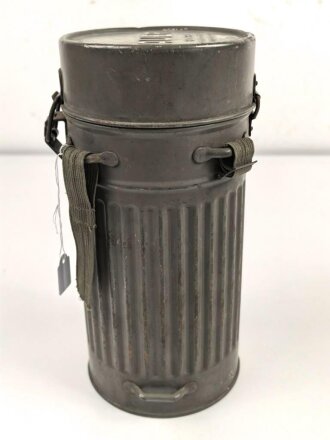Luftschutz Gasmaskendose. Originallack, Hersteller "AUER"