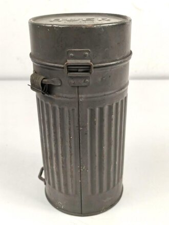Luftschutz Gasmaskendose. Originallack, Hersteller "AUER"