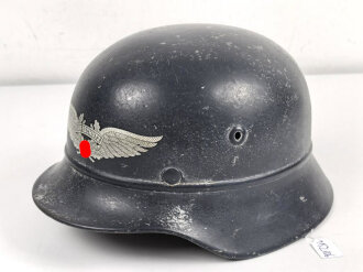 Stahlhelm Luftschutz , in allen Teilen Original, ungereinigt