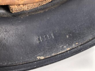 Stahlhelm Luftschutz , in allen Teilen Original, ungereinigt
