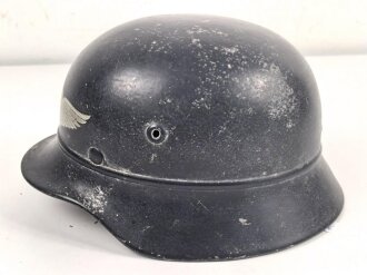 Stahlhelm Luftschutz , in allen Teilen Original, ungereinigt