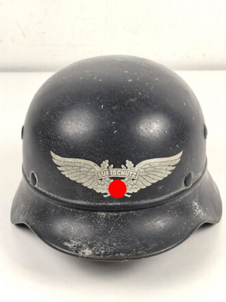 Stahlhelm Luftschutz , in allen Teilen Original, ungereinigt