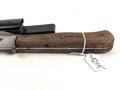 Kampfmesser / Stiefelmesser Wehrmacht. Saubere Klinge ohne Hersteller, Scheide Originallack