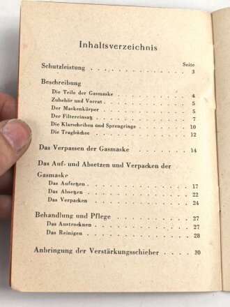 "Die Gasmaske 30"  Heinz Denckler Verlag, DIN A6,  29 Seiten, gebraucht
