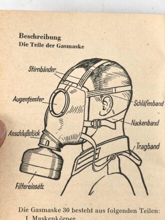 "Die Gasmaske 30"  Heinz Denckler Verlag, DIN A6,  29 Seiten, gebraucht