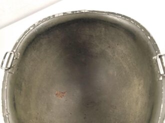 U.S. WWII steel helmet shell, front seam, swifel bail, original paint