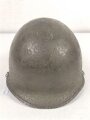 U.S. WWII steel helmet shell, front seam, swifel bail, original paint