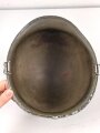U.S. WWII steel helmet shell, front seam, swifel bail, original paint