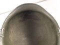U.S. WWII steel helmet shell, front seam, swifel bail, original paint