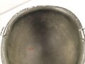 U.S. WWII steel helmet shell, front seam, swifel bail, original paint