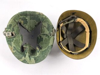 U.S. "Vietnam war reenactor " helmet. Mixed parts, including a Danish M1 helmet shell