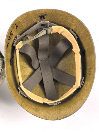 U.S. "Vietnam war reenactor " helmet. Mixed parts, including a Danish M1 helmet shell