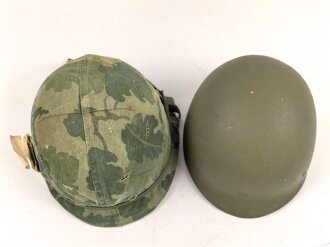 U.S. "Vietnam war reenactor " helmet. Mixed parts, including a Danish M1 helmet shell