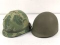 U.S. "Vietnam war reenactor " helmet. Mixed parts, including a Danish M1 helmet shell