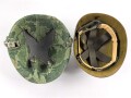 U.S. "Vietnam war reenactor " helmet. Mixed parts, including a Danish M1 helmet shell