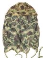 U.S. Marine Corps WWII, “Duck Hunter” camo helmet cover with mosquito net. Unissed
