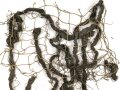 U.S. Army WWII  camo helmet net, used