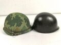 U.S. Army, M1 steel helmet with pattern 1964 liner and Mitchell cover.