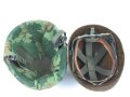 U.S. Army, M1 steel helmet with pattern 1964 liner and Mitchell cover.