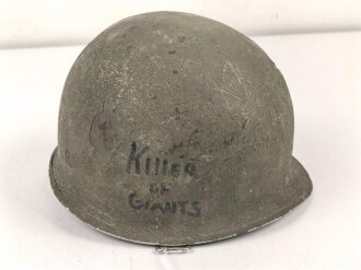 U.S. Army, M1 steel helmet shell, original paint