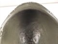 U.S. Army WWII, front seam M1 steel helmet shell. Original paint, no idea when the number was attached