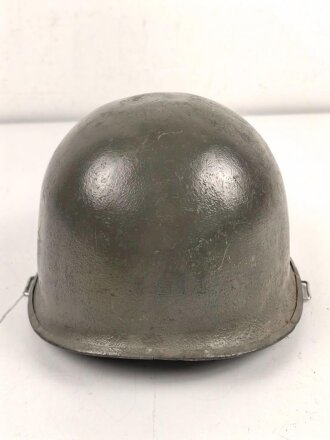 U.S. Army, M1 steel helmet shell, several layers of original paint