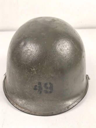 U.S. Army, M1 steel helmet shell, several layers of original paint