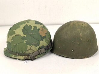 U.S. Army, M1 steel helmet with early liner ( CAPAC 1953...