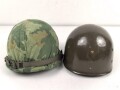 U.S. Army, M1 steel helmet with early liner ( CAPAC  )  and Mitchell cover.