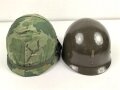 U.S. Army, M1 steel helmet with early liner ( CAPAC  )  and Mitchell cover.